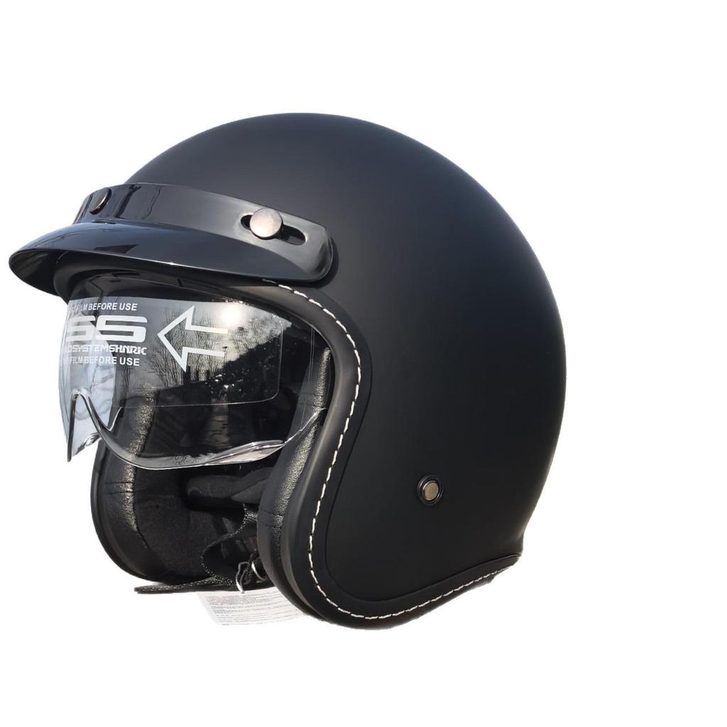 3C Certified Retro Motorcycle Helmet, Universal Three-Quarter Design for Men & Women, Suitable for All Seasons