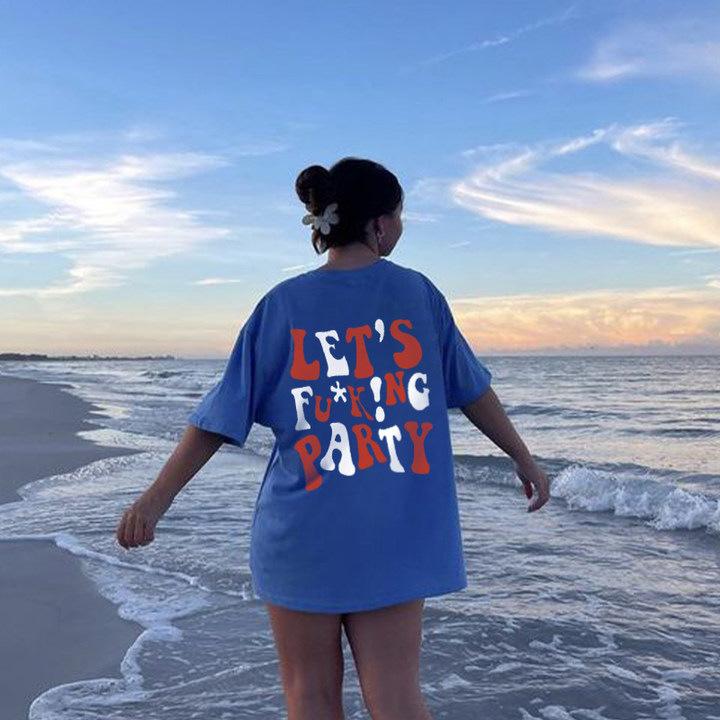 Summer Round Neck 3D Simple Print Top Fashionable Casual Short Sleeved Women's T-shirts