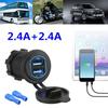 Dual Car USB Quick Charger LED 2.4A*2 Boat Truck Interior Charging Accessories