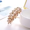 Moda donna Fiore Foglia Cristallo Pietra di cristallo Barrette per capelli Clip Forcina Gioielli Capelli Gingillo