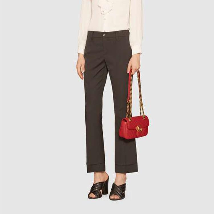 Gucci GG Marmont Matelassé Mini Bag Red Women Shoulder_bags 446744-DTDIT-6433
