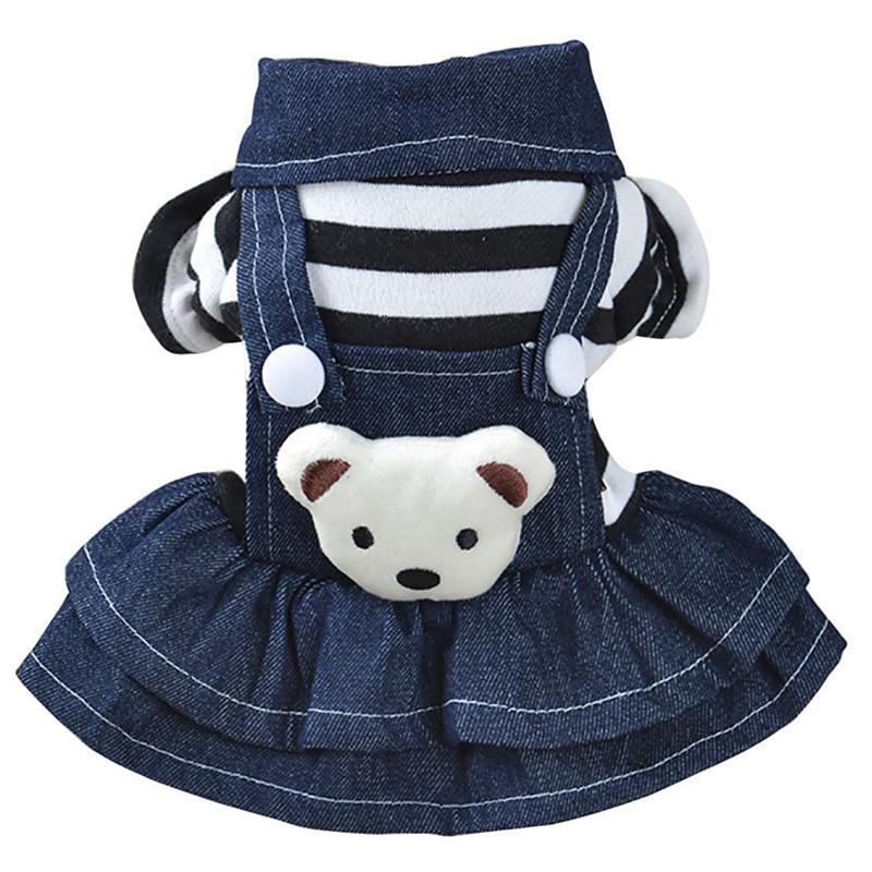 Spring Pet Dog Denim Dress Jeans Skirt Dog Clothes Small Dog Dress Puppy Clothes Dog Cat Dresses Perritas Clothes Pet Supplies