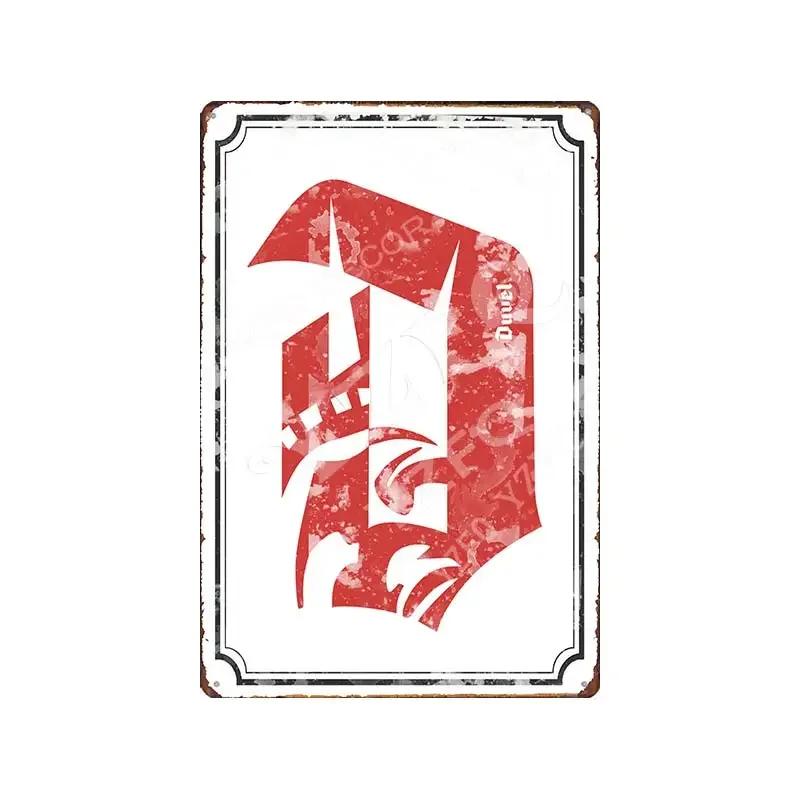 

Belgium Beer Duvel Vintage Metal Tin Sign Retro Wall Plates Bar Pub Art Home Decor Decorative Plaque Retro Style Wall Hanging 30x40cm