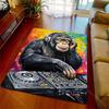 Ein Gorilla auf einem Albumcover im Graffiti-Stil Teppich für Wohnzimmer Schlafzimmer Sofa Heimdekoration Rutschfeste Matte Luxuriöses Geschenk