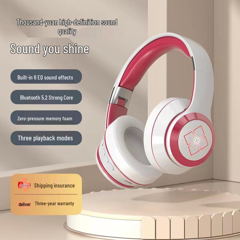 New Luminous Over-Ear Bluetooth Gaming Headset with Heavy Bass