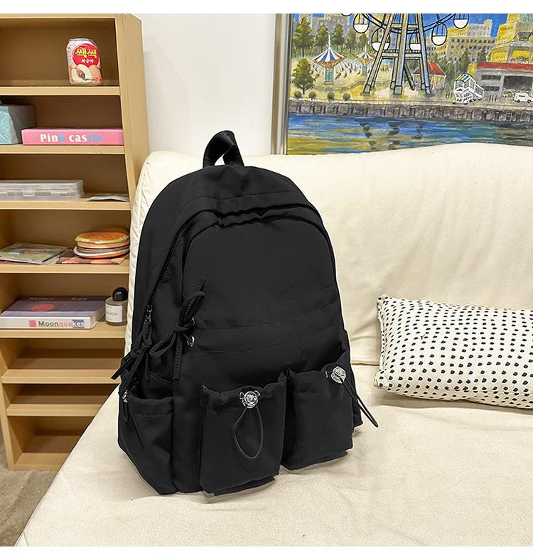 Schoolbag1011 Large Capacity School Bag Female Junior High School Student Cute Bow High School Student Backpack Female Macaron Backpack
