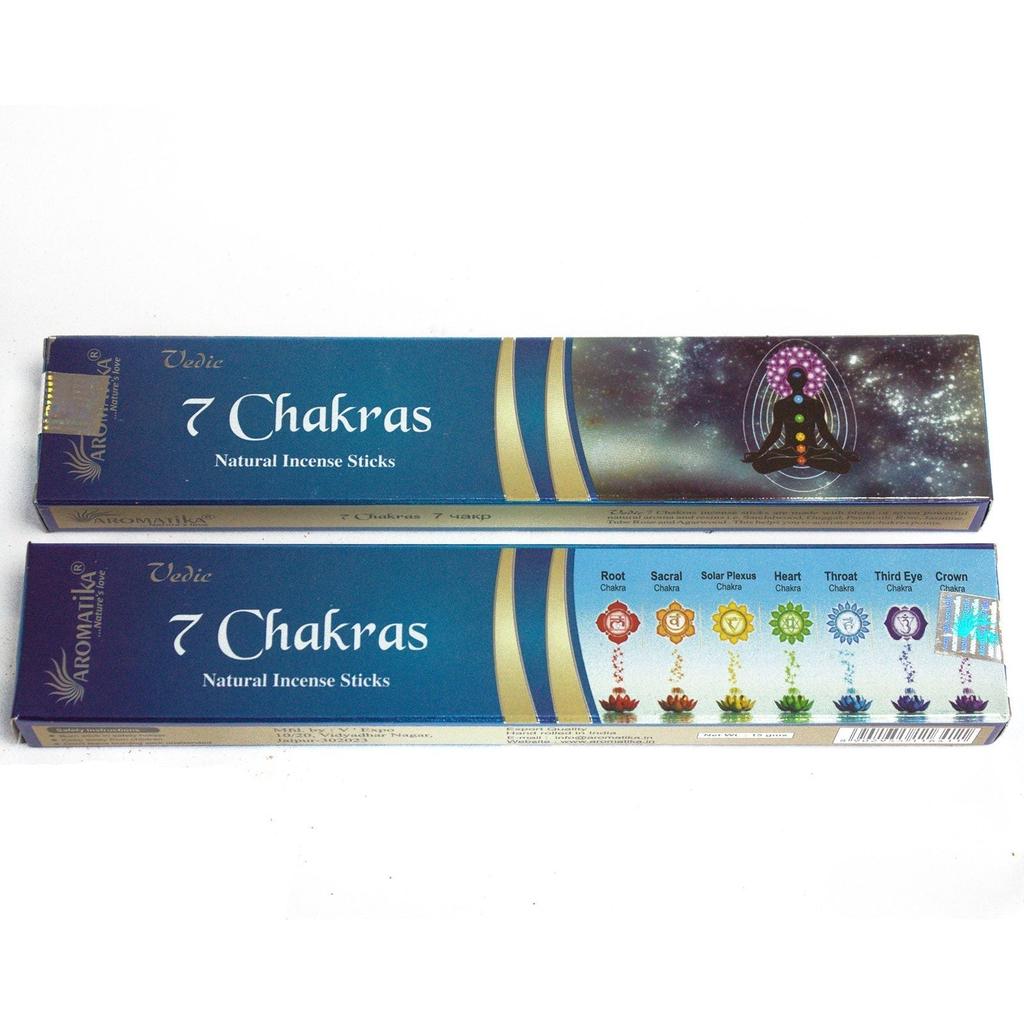 Incense Sticks 7 Chakras Vedic 12 Sticks