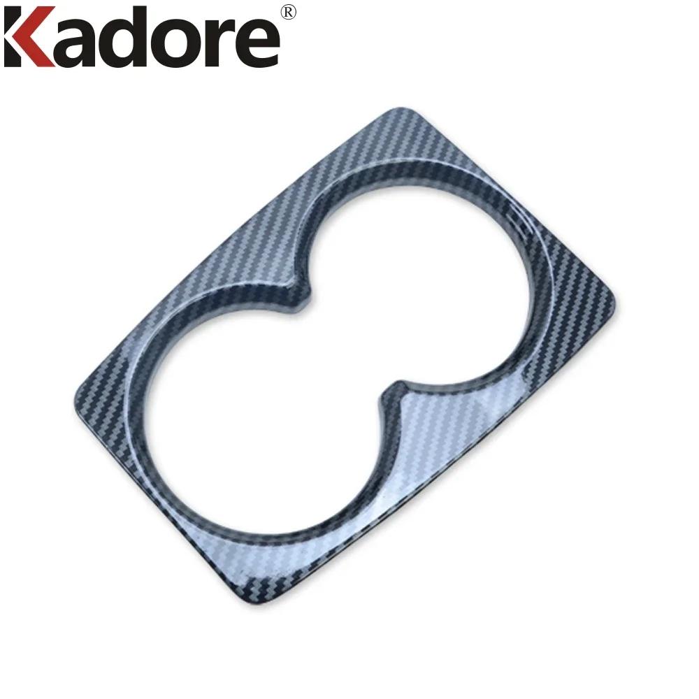 Car Front Water Cup Holder Frame Cover Trim For Mazda 3 Axela 2017 2018 For Mazda 6 Atenza 2018 Carbon Interior Accessories