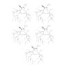 Set da 5 Pezzi Placcatura Rame Argento/Oro Base Vuota a Forma di Ramo Ciondoli per Collane per Creazione Gioielli Fai da Te Charms Gioielli alla Moda