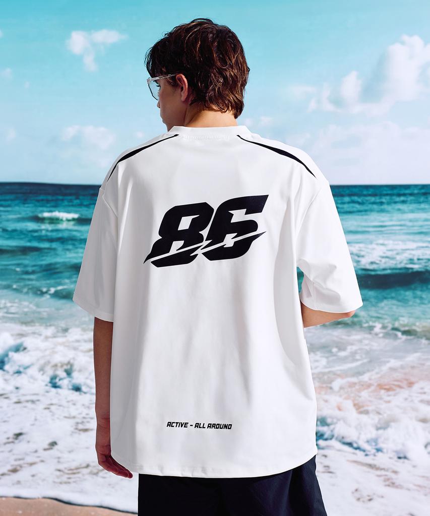 Leijibi Hydro Mesh Performance Oversized M Rash Guard Short Sleeve Jersey White