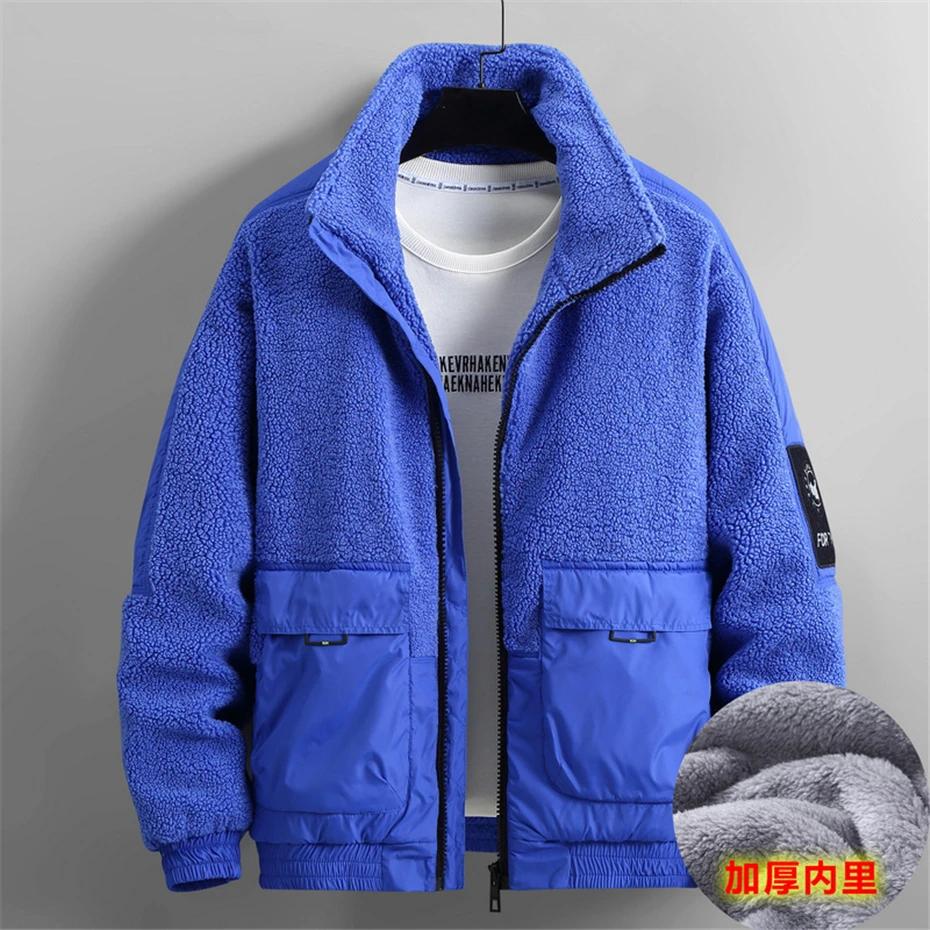 Polar Fleece Jacket Men Winter Thcik Warm Fleece Jacket Coat Plus Fashion Casual Polar Fleece Coat Male