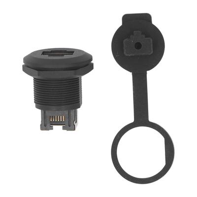 Panel Mount Coupler Water Proof EP-RJ45 Ethernet LAN Pass Through Connector for Industry