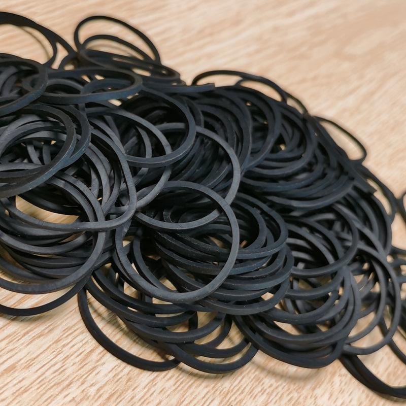 High Elasticity Black Rubber Hair Ties for Styling and Updos