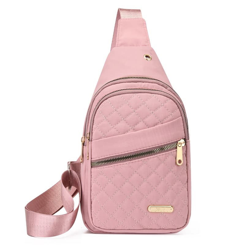 Simple Embroidered Thread Messenger Bag Breast Bag