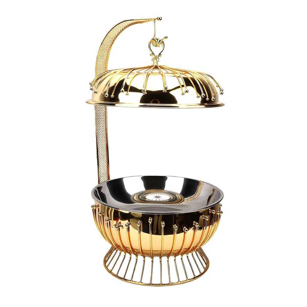 Hanging Lid Dining Stove 8L Large Capacity Multifunctional Stainless Steel Chafing Dish with Hanging Cover for Buffet