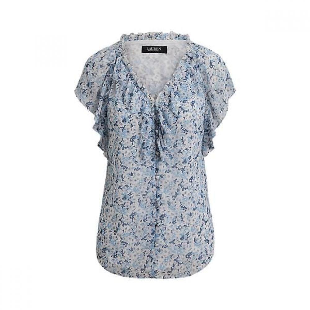 Lauren Ralph Lauren Floral Ruffle Trim Jozette Blouse Wmlrshtsn820140100 XS