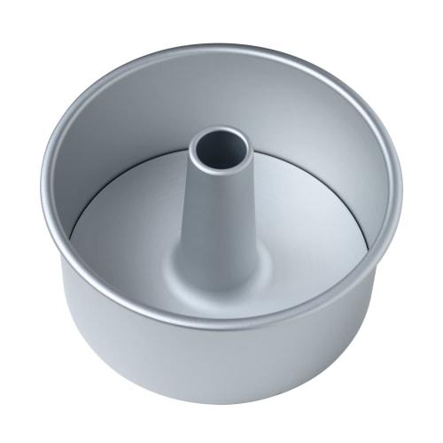 20cm Aluminum Chiffon Cake Pan, Seamless with Bottom, Easy to Clean, Commercial-Grade, 7.6cm Tall, Silver