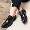 2025 nya vår- och sommar utrikeshandel läderskor herrars affärsklänning vardagliga herrskor brittisk och koreansk version retro herrskor i läder