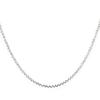 Silver One 925 Silver Round Necklace Chain for Men [Silver, 3mm Wide, 51cm Long]