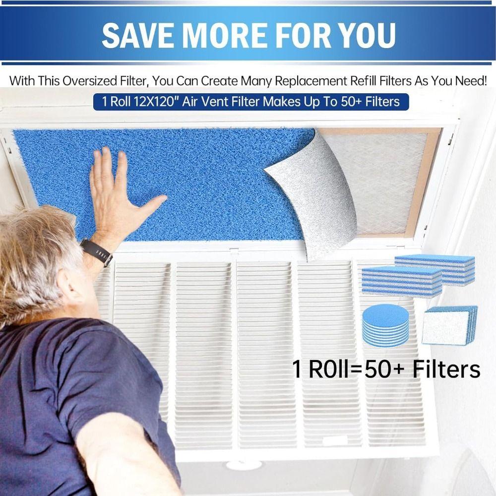 Polyester Material Air Filter Cotton Adjustable Ventilation Filter Ceiling HVAC Systems