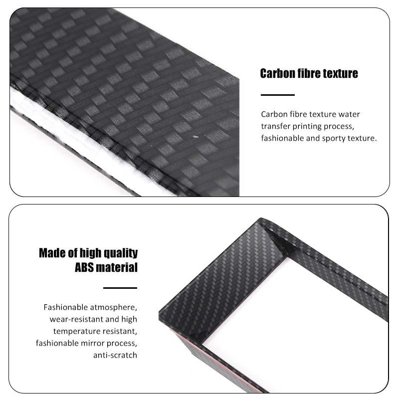 Car Navigation Decorative Panel Decoration Cover Stickers Fit For Ford Mustang 2015 Up ABS Interior Accessories