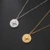 Cazador North Star Pendant Necklace for Women Gold Color Coin Stainless Steel Choker Chain Necklace Jewelry Mother Day Gift New