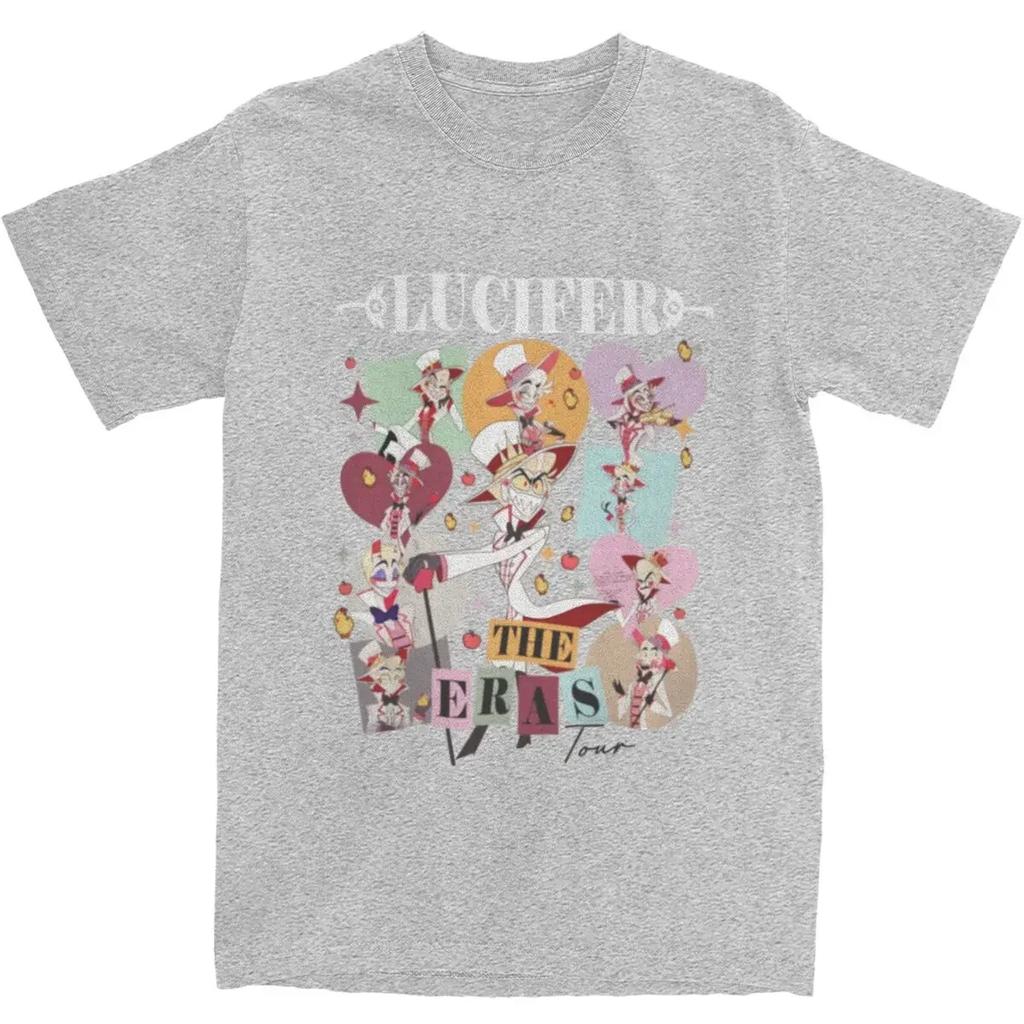 heavyweight Informal New Unisex Lucifer The Eras Tour Shirt Accessories Hazbins Hotels 100 Cotton Clothing Streetwear TeePrinted