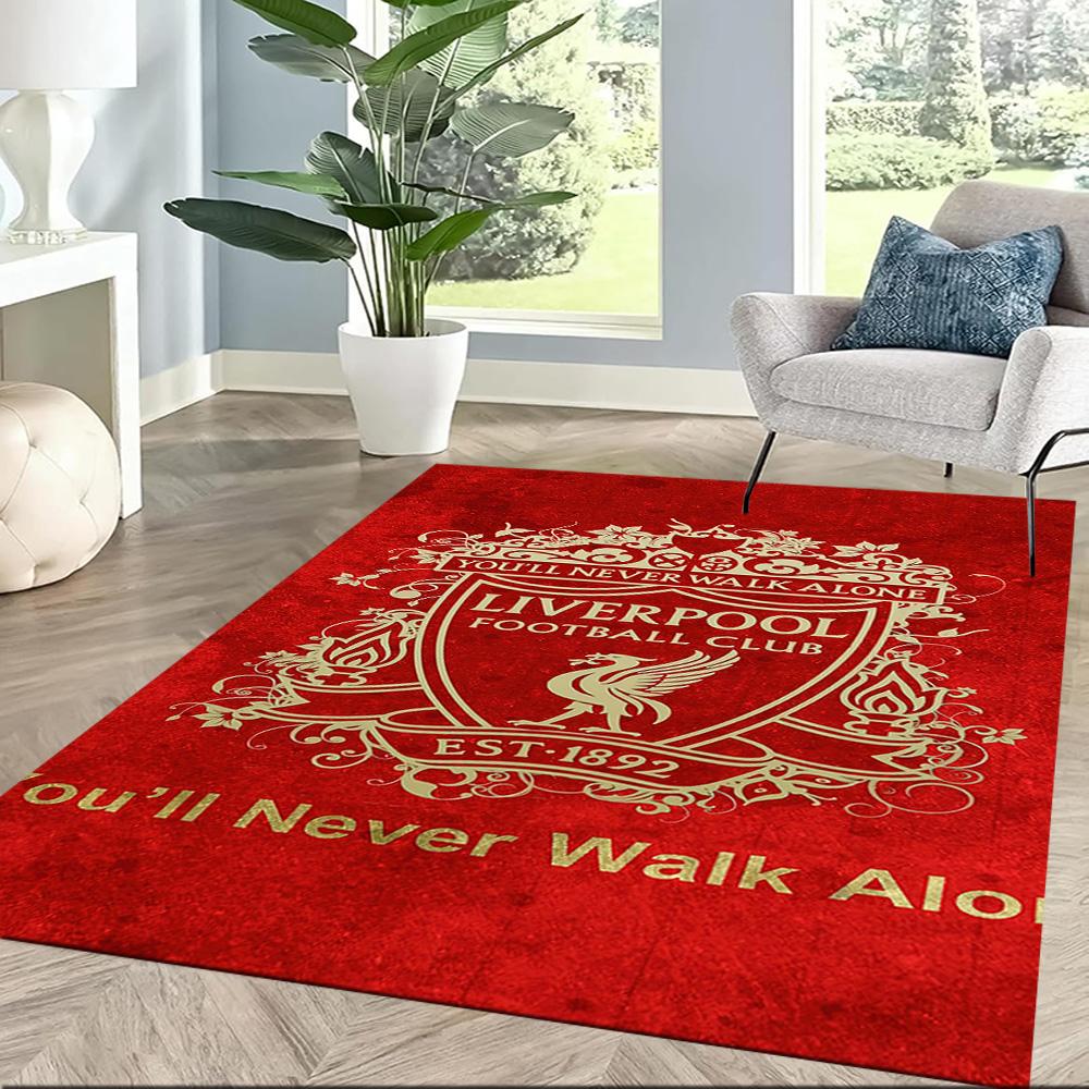 Liverpool Football Club Area Rug Design For Dormitory Study Room Decorate Room Game Room Antislip Carpet Decorate Offices Best For Christmas