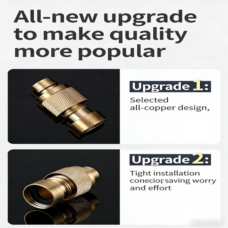 Brass Quick Connect Adapter High Pressure Washer Hose Connector Easy Assembly for Wash Machine Accessories