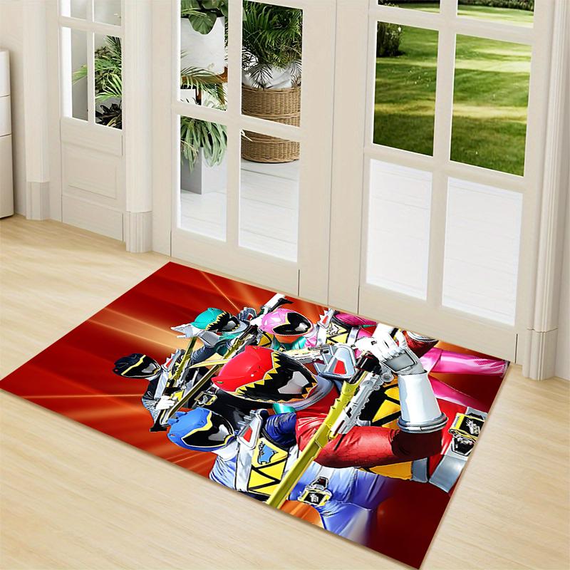 1Pc Power Rangers Teamup Carpet Rug Customizable Soft Washable Antislip Home Living Room Sofa Mats Personalized Rug 0917261