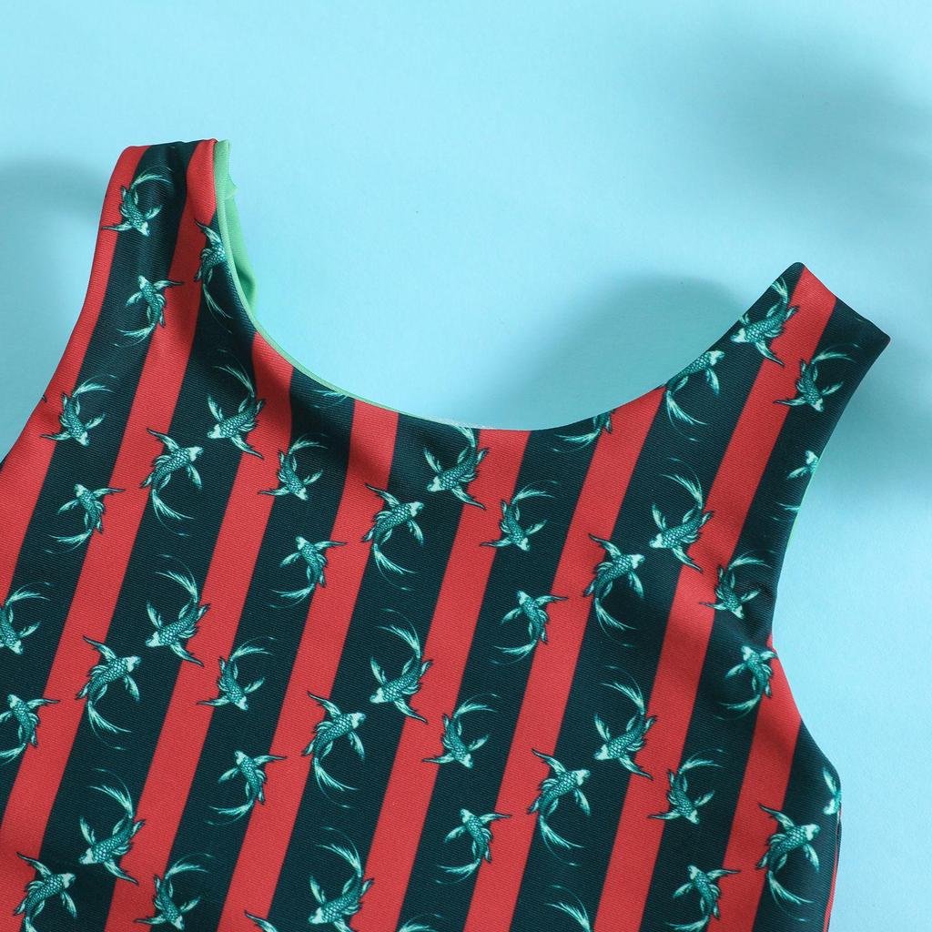 Exclusive Girls' Reversible Floral Print 2-Piece Bikini Swimsuit Set