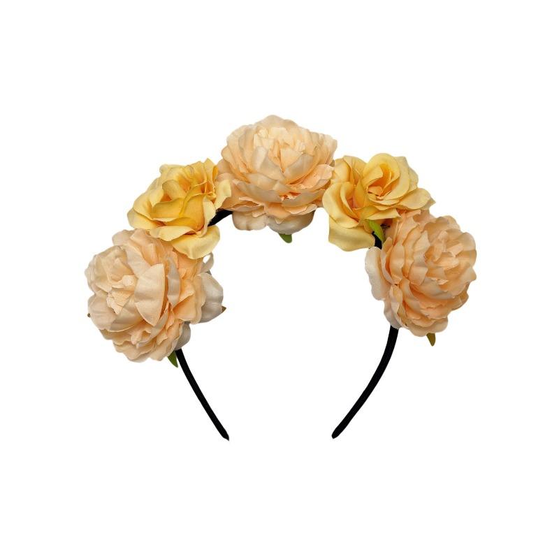 Головной убор для вечеринки с искусственными цветами, свадебный ободок, ободок для танцевального выступления на вечеринке