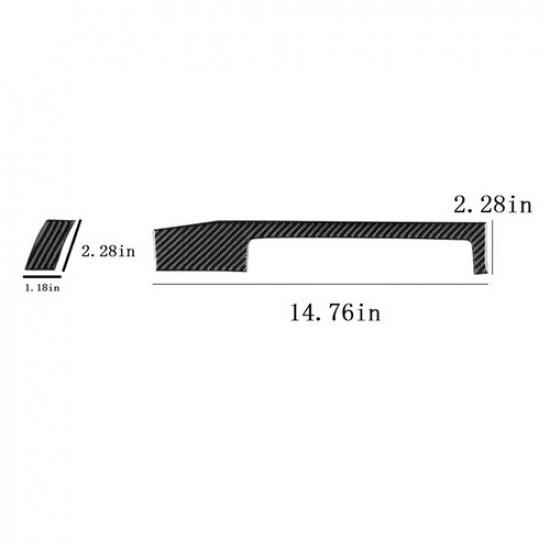 Carbon Fiber Passenger Dashboard Panel Cover Trim For BMW 3 Series E46 1998-2005
