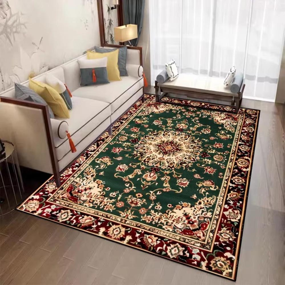 Persian Turkish Printed Carpet for Living Room Decor Sofa Area Floor Mat Bedside Area Rug Balcony Kitchen Table Mat Welcome Rug