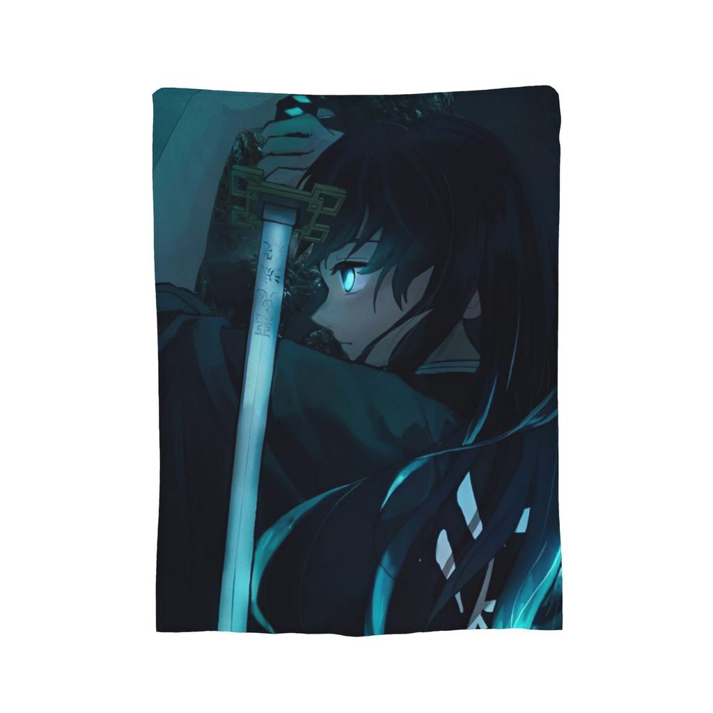 Mist Hashira Muichiro Tokito Fleece Throw Blankets Anime Blanket for Bed Outdoor Super Soft Bed Rug,