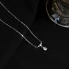 Teardrop Cubic Zirconia Pendant Necklace for Women
