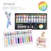 Penne Multicolore LANGUO 28/60/120 Colori Penna a Sfera Colorata 10-in-1 Punta Fine 0.8mm Scrittura Fluida Penne a Sfera Retrattili