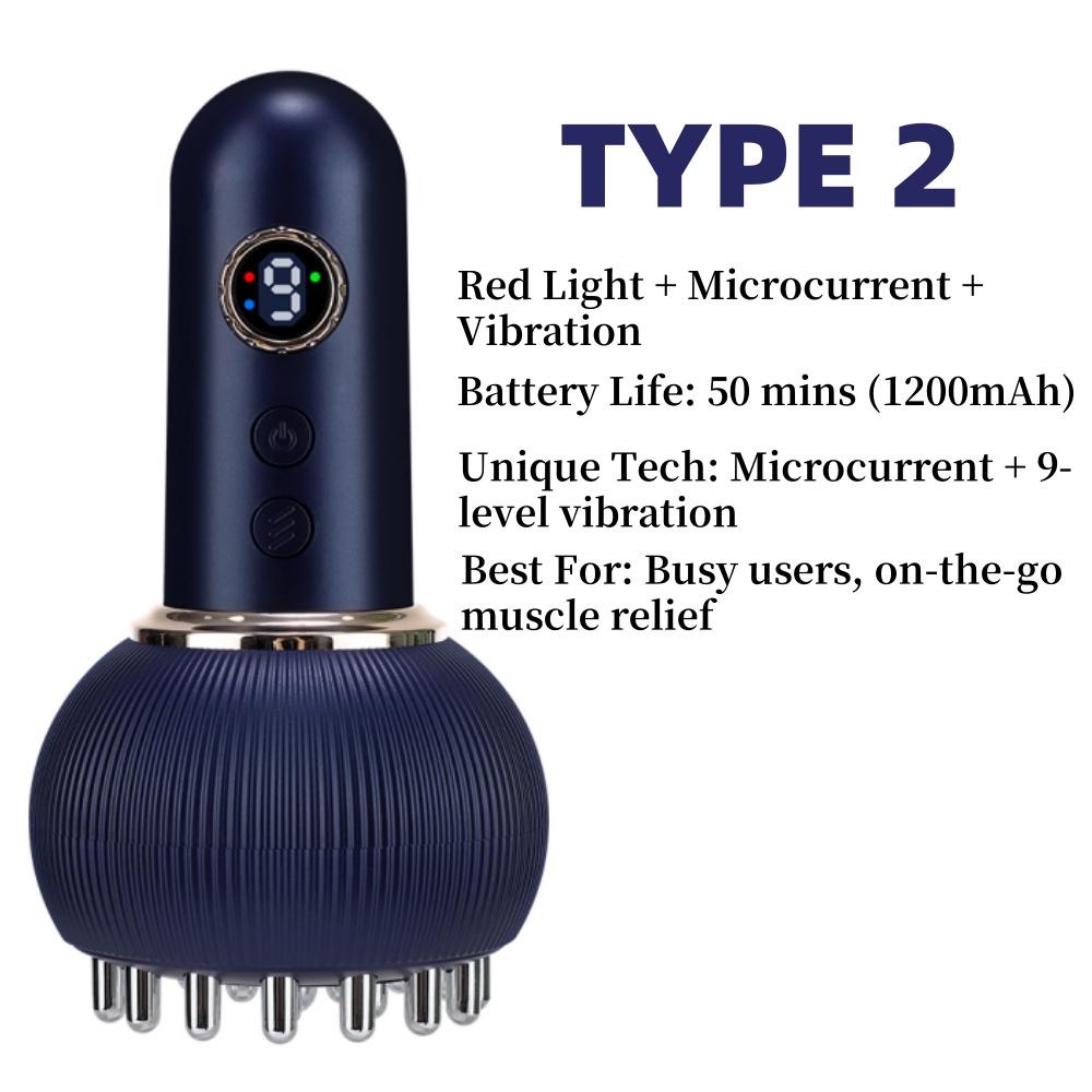 Electric Meridian Massager Brush Household Scraping and Cupping Device Pulse Micro Current Fatigue Relief Massage USB Charging