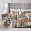 Warm Soft Blanket Camping We Bare Bears Somos Osos Bedding Throws  Flannel Bedspread For Couch Bed Pattern Sofa Bed Cover