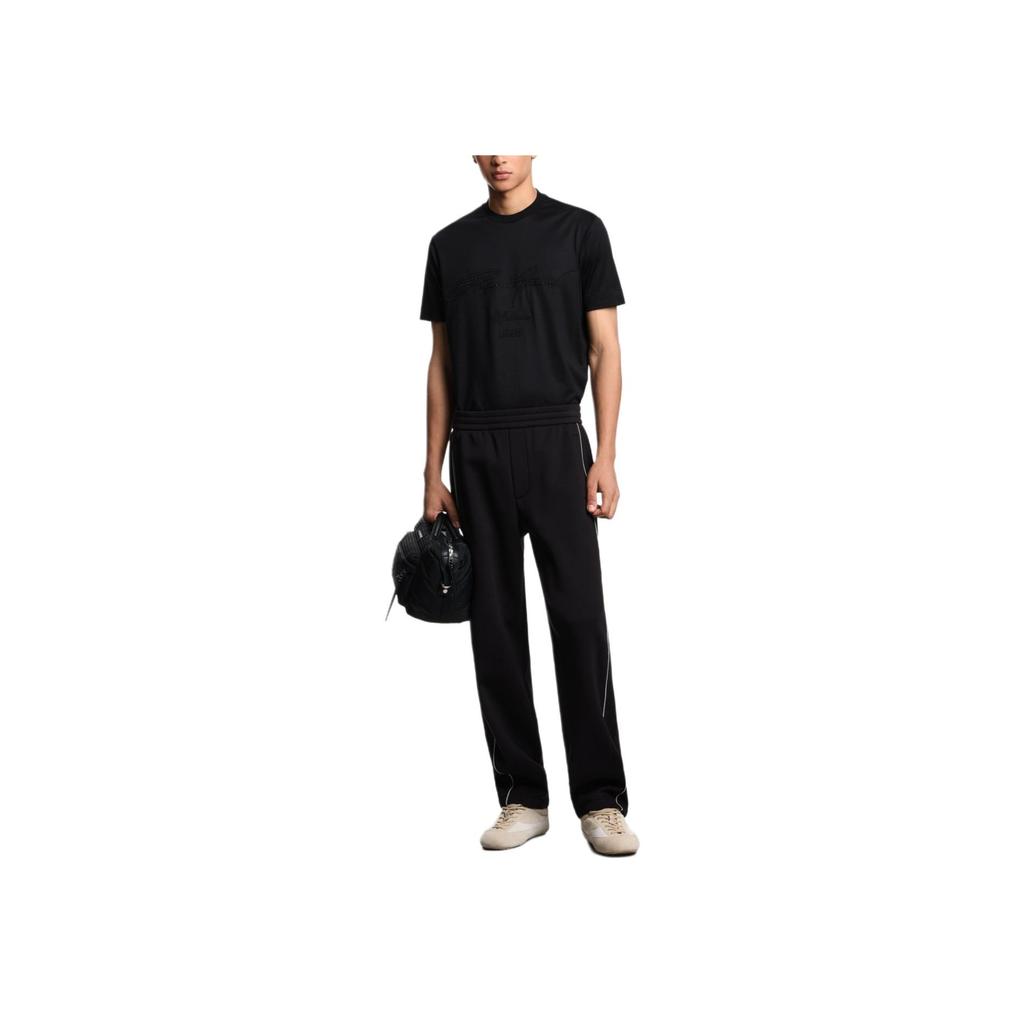 Emporio Armani FW25 Logo Crew Neck Short Sleeve Knit T-Shirt Men Tops EM003007-AF18312-UC001