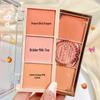 Tricolor Nude Matte Blush Palette - Long-Lasting, Natural Complexion Enhancer for Students and Parties