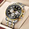 LIGE New Luxury Gold Men Watch Outdoor Sports Wateproof Chronograph Quartz Wristwatch Business Sport Male Clock Montre Homme+BOX