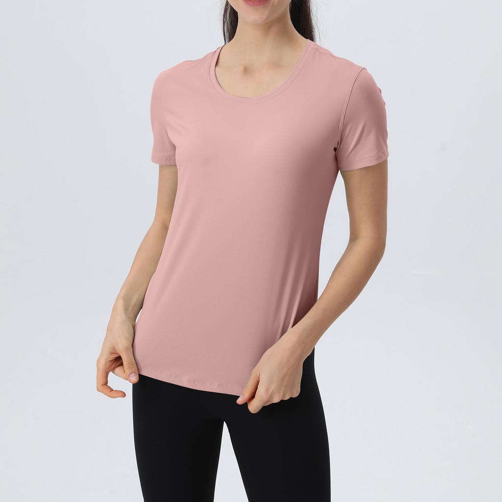 Workout Tank Tops Yoga Open Back Shirts Loose Fit Athletic Sports Sleeved Top