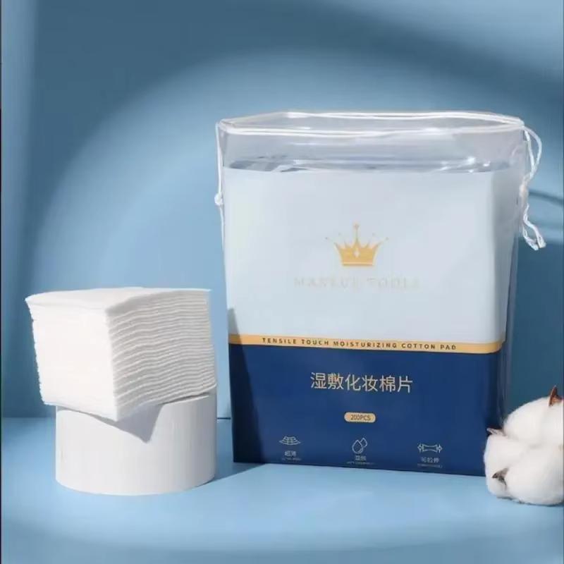 200 шт. Влажные ватные диски, Портативные одноразовые ватные диски, Дышащая маска-бумага для предмакияжа, снятия макияжа