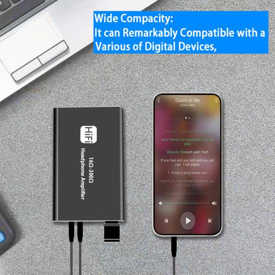 

Усилитель для наушников, устойчивый к трещинам, легкий, портативный