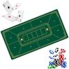 HIRAISM Poker Mat Game Play Mat Casino Playing Cards Card Game 40x80cm with Anti-Slip (Green)