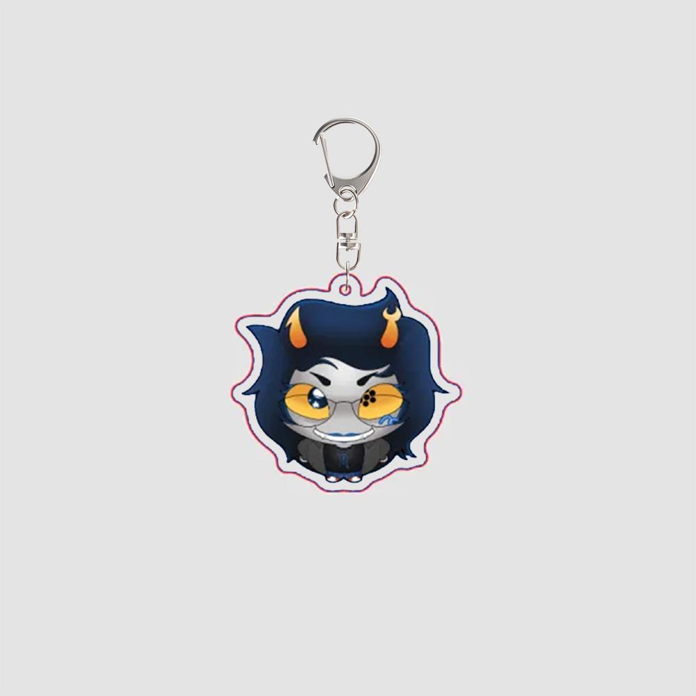 Jeu Eridan Ampora Equius Zahhak Terezi Pyrope Aradia Megido Vriska Serket Porte-clés Acrylique Accessoires de Sac à Dos Cadeau de Festival gray