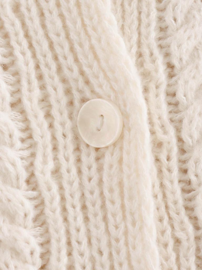 Autumn Chunky Knit Cable Long Cardigan for Women - Single-Breasted Design