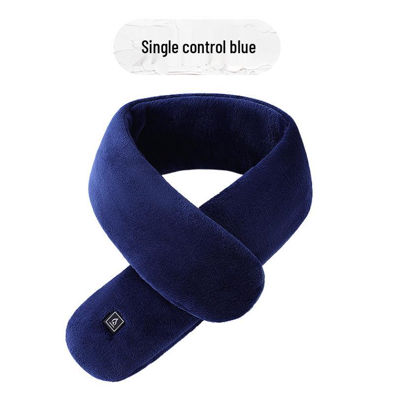 Smart Heated Scarf with Vibration Massage for Men & Women - Winter Neck Warmer, Solid Color