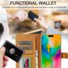 LC.IMEEKE For iPhone 16 Pro Max Case Calf Texture PU Leather Stand Wallet Phone Cover